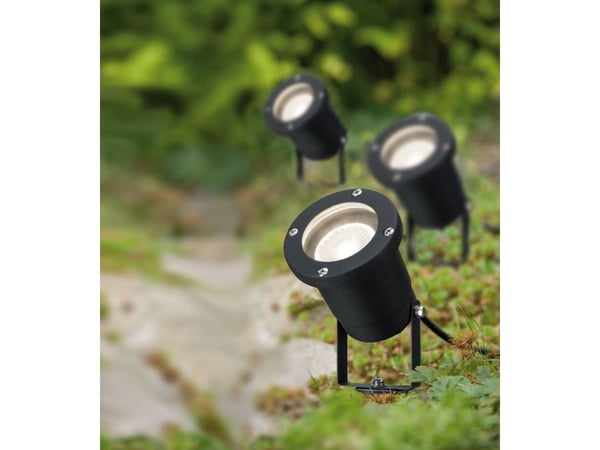 Paulmann 988.97, Utendørs bakkebelysning, Sort, Aluminium, IP65, Hage, Gulvmontering