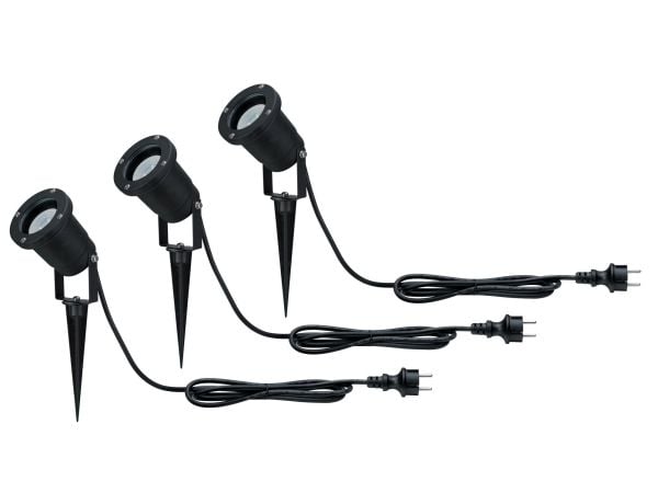 Paulmann 988.97, Utendørs bakkebelysning, Sort, Aluminium, IP65, Hage, Gulvmontering