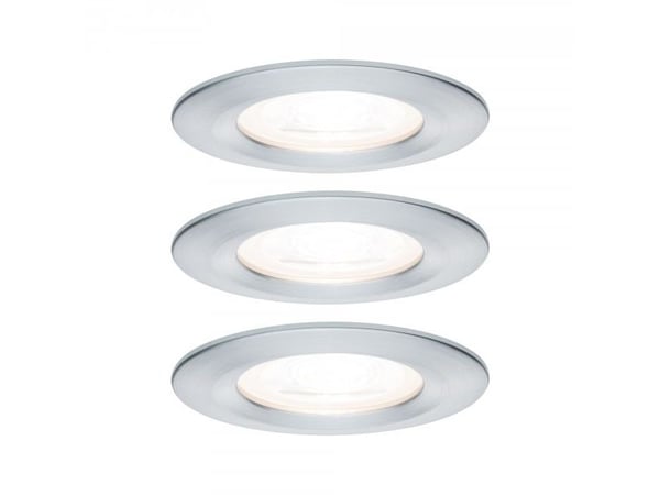 Paulmann 934.44, Indbygget lysplade, GU10, 3 pære(r ), LED, 2700 K, Aluminium