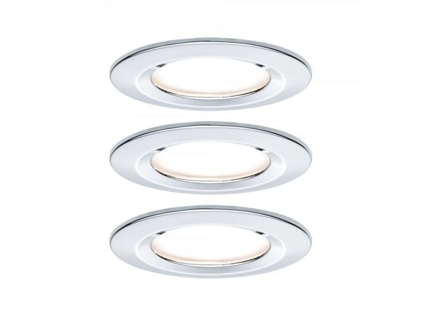 Paulmann 934.45, Indbygget lysplade, GU10, 3 pære(r ), LED, 2700 K, Krom