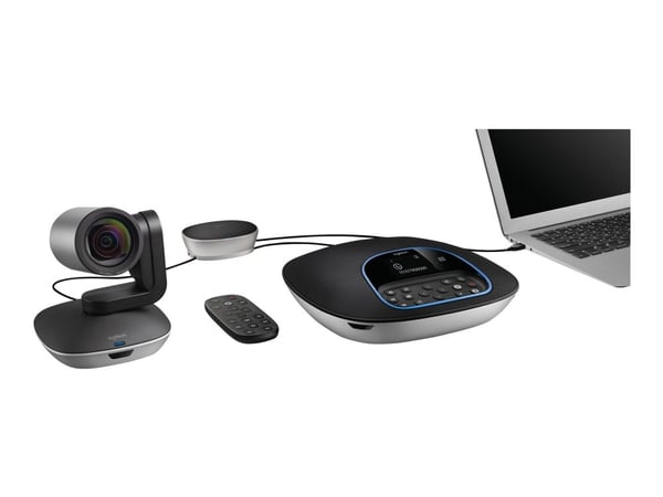 Logitech 960-001057, Ryhmävideoneuvottelujärjestelmä, Full HD, 30 fps, 90°, 10x, Musta, Harmaa