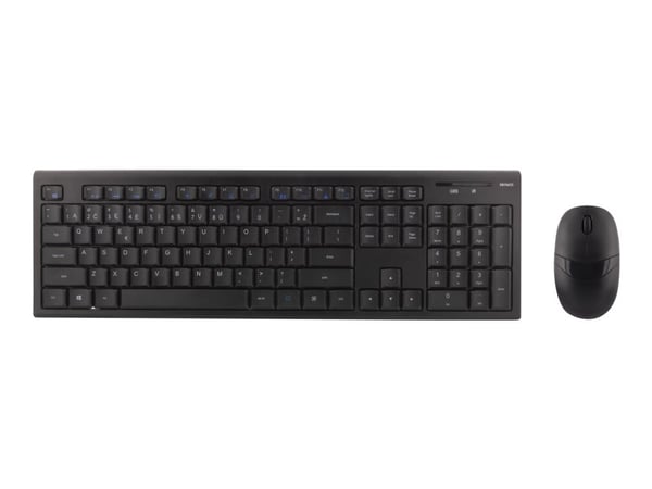 DELTACO TB-114-LT - Tastatur- og mussett - trådløs - 2.4 GHz - Litausk - svart