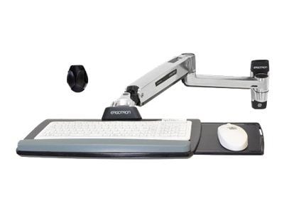 Ergotron LX - Monteringssett (sitte-stå-arm, utvidelse, sokkel, tastaturbakke, utrekkbart musebrett, håndleddsstøtte, musholder) - for tastatur / m...