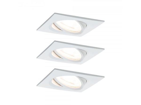 Paulmann 934.90, Innsunket spotlight, 3 ampuller, LED, 2700 K, 460 lm, Hvit