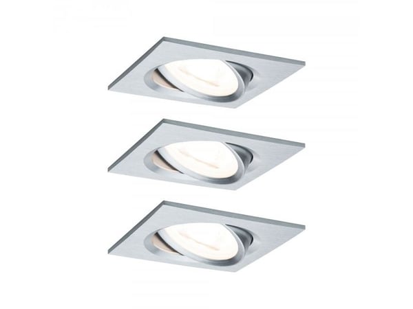 Paulmann 934.92, Innsunket spotlight, 3 ampuller, LED, 2700 K, 460 lm, Aluminium