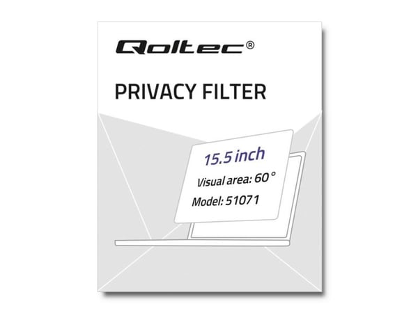 Qoltec - Notebookpersonvernsfilter - 15.5" - gjennomsiktig