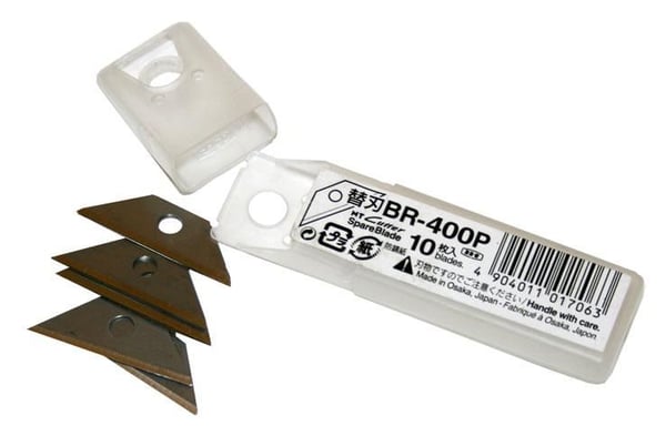 Reserveklinger, NT Cutter BR-400P, 12 metallic, pakke a 10 stk Reserveklinger, NT Cutter BR-400P, 12 metallic, pakke a 10 stk