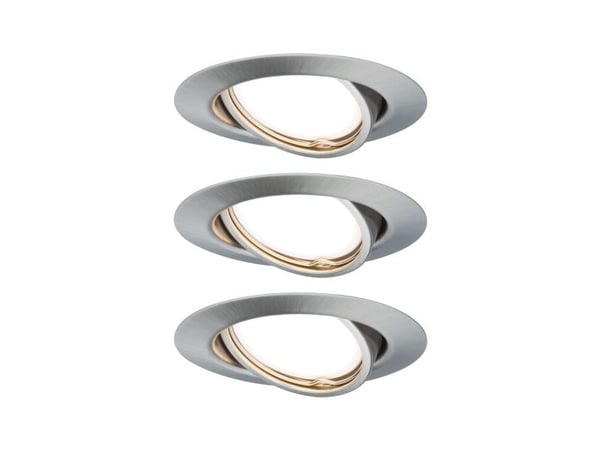 Paulmann 934.25, 3 ampuller, LED, 15 W, 475 lm, Metallisk