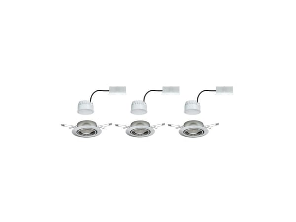 Paulmann 934.25, 3 ampuller, LED, 15 W, 475 lm, Metallisk