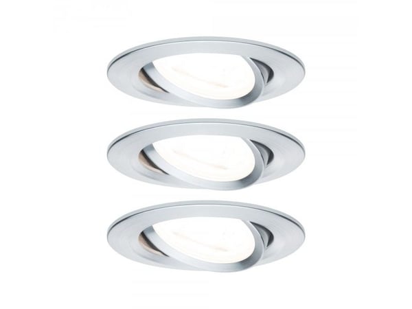 Paulmann 934.33, Indbygget lysplade, GU10, 3 pære(r ), LED, 2700 K, Aluminium