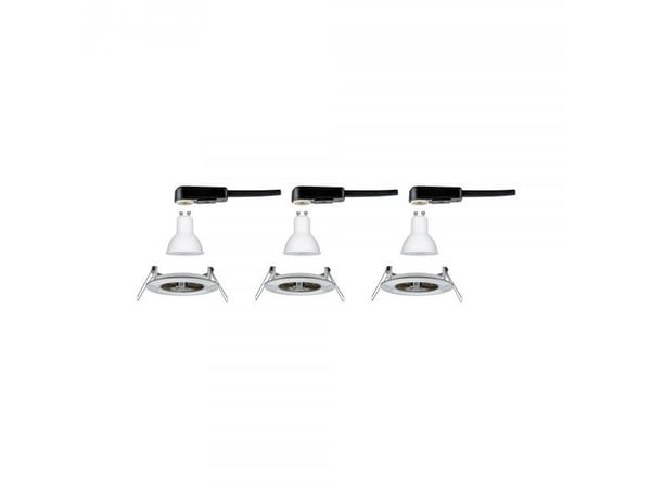 Paulmann 934.76, Indbygget lysplade, GU10, 3 pære(r ), LED, 2700 K, Metallic