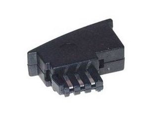 S-Conn 71200, TAE F, RJ-11, Sort