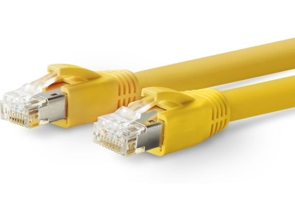VivoLink - Nettverkskabel - RJ-45 (hann) til RJ-45 (hann) - 40 m - F/FTP - CAT 6a - halogenfri, formet, solid - gul
