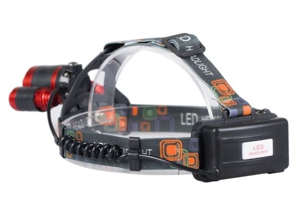 libox LB0106 - Hodelykt - LED - 4-modus - kald hvitt lys - svart, rød