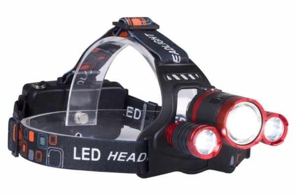 libox LB0106 - Hodelykt - LED - 4-modus - kald hvitt lys - svart, rød