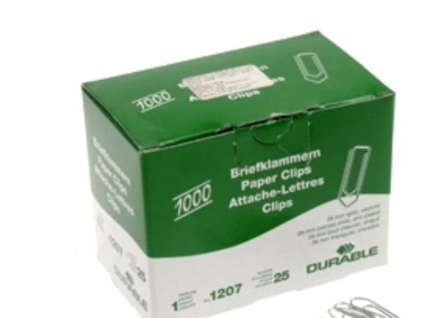 Durable 1207-25, Zink-stål, Sølv, 26 mm, 1000 stykker