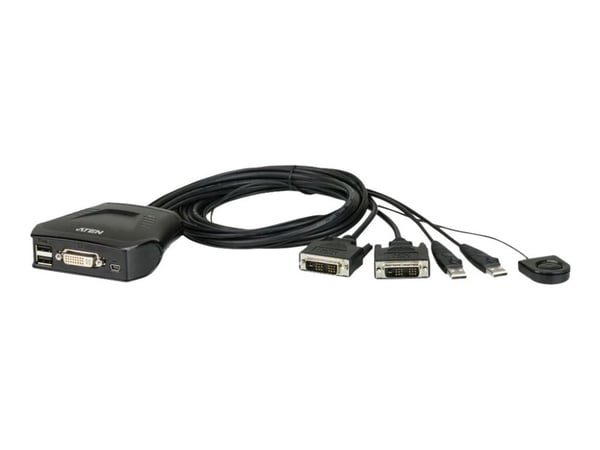 ATEN CS22D - KVM-svitsj - 2 x KVM port(s) - 1 lokalbruker - stasjonær
