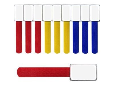 LTC MINI TAGS - Johdin/kaapelimerkki - 9 cm - sininen, keltainen, punainen (10 kpl:n pakkaus)
