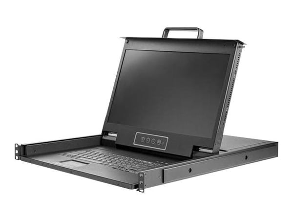 StarTech.com Rackmonterad KVM-konsol HD 1080p - 1-ports VGA KVM med 17-tums LCD-skärm för serverrack - 1U LCD KVM-låda med kablar och hårdvara - US...