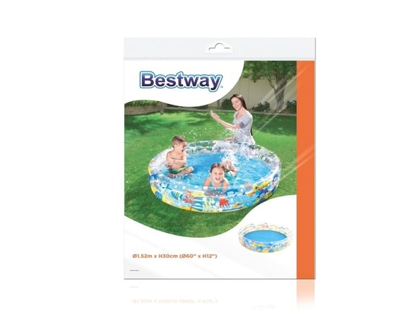 Bestway 51004, Oppblåsbart basseng, 282 l, Rund, 2 år, Vinyl, Flerfarget