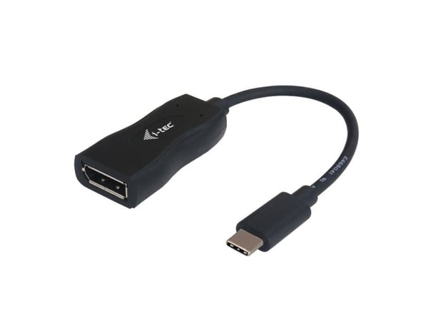 i-Tec USB-C Display Port Adapter - Extern videoadapter - USB-C 3.1 - DisplayPort - svart