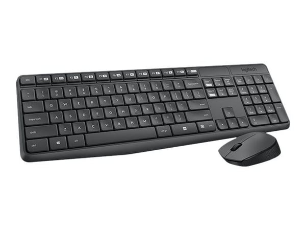 Logitech MK235 - Tastatur- og mussett - trådløs - 2.4 GHz - Fransk
