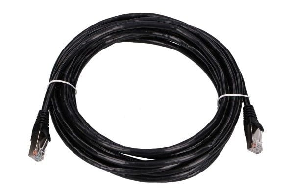 Extralink - Koblingskabel - RJ-45 (hann) til RJ-45 (hann) - 5.6 mm - FTP - CAT 5e - innendørs, formstøpt, uten hindringer - svart