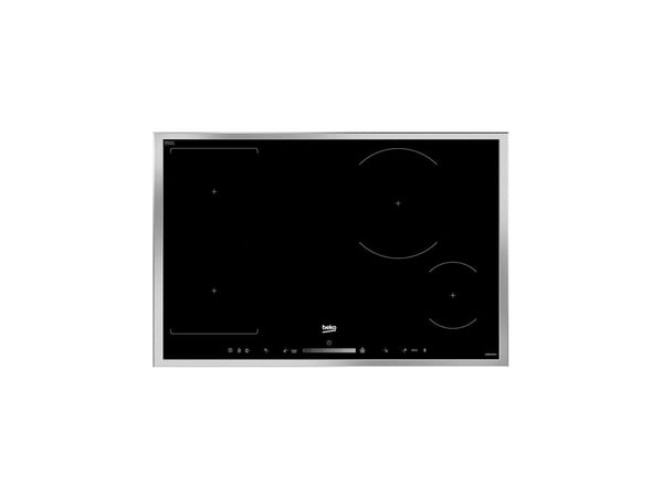 Beko HII 84500 FHTX - Induksjonskomfyrtopp - 4 plater - Nisje - bredde: 75 cm - dybde: 49 cm - med pynt av rustfritt stål