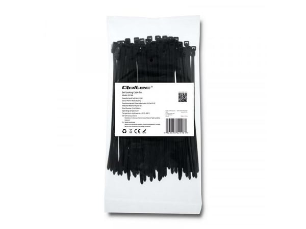 Qoltec - Kaapelinjohtimet - 15 cm - lajitelma (pakkaus 100 kpl)