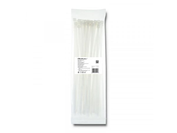 Qoltec - Kabelsamlare - 35 cm - vit (paket om 50)