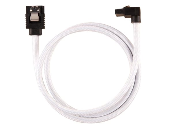CORSAIR - SATA-kabel - Serial ATA 150/300/600 - SATA (hane) rak, låst till SATA (hane) högervinklad - 60 cm - vit (paket om 2)