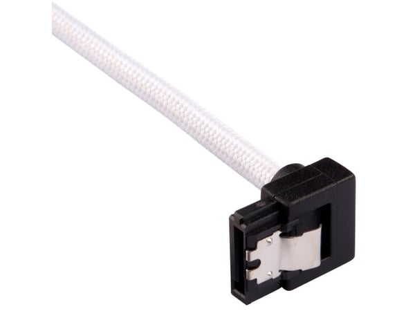 CORSAIR - SATA-kabel - Serial ATA 150/300/600 - SATA (hane) rak, låst till SATA (hane) högervinklad - 60 cm - vit (paket om 2)