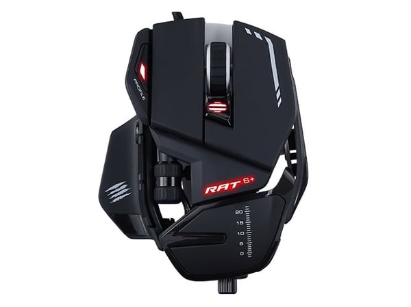 Mad Catz R.A.T.6+ - Mus - optisk - 11 knapper - kablet - USB - svart