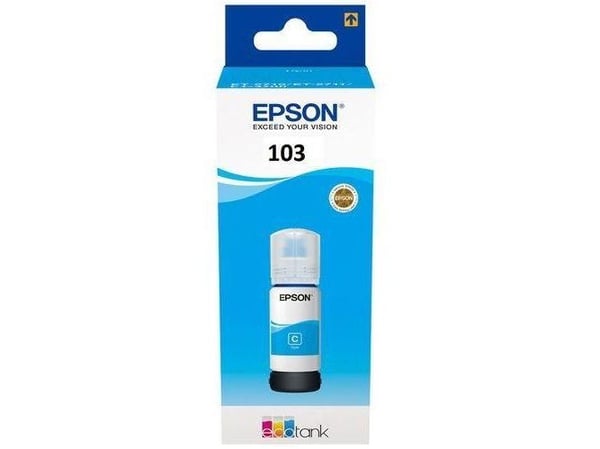 Epson 103, Alkuperäinen, Syaani, Epson, L1110, L1110 CIS, L1110 MEAF, L3100 CIS, L3101 CIS, L3110, L3110 CIS, L3110 MEAF, L3111, L3111..., 70 ml, M...