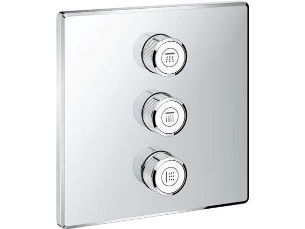GROHE 29127000, Badekar og dusj, Roterende ventiler, Metall, Kromfarget