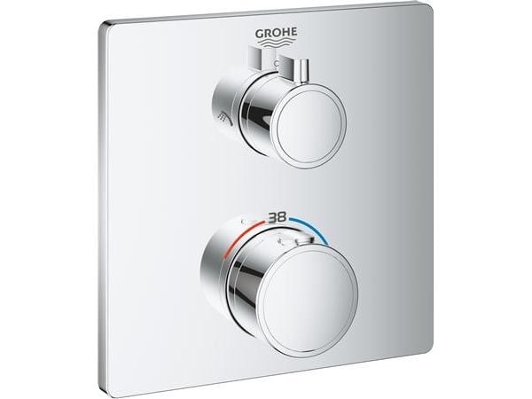 GROHE 24079000, Badekar og dusj, Roterende ventiler, Kromfarget