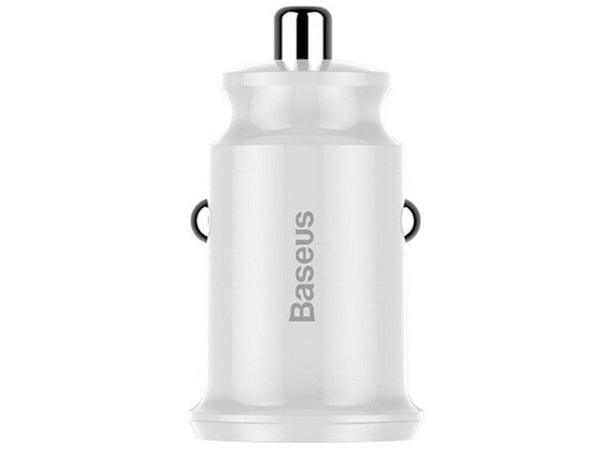Baseus Grain - Bilstrømadapter - 3.1 A - 2 utgangskontakter (2 x USB) - hvit