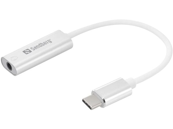 Sandberg - USB-C til hodetelefons-jakkadapter - USB-C hann til mini-phone stereo 3.5 mm hunn