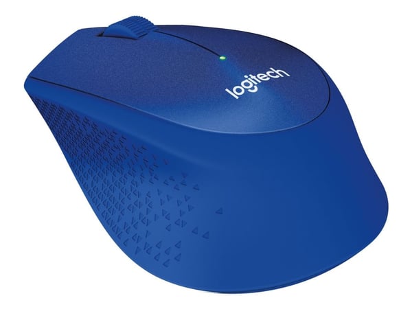 Logitech M330 SILENT PLUS - Mus - 3 knapper - trådløs - 2.4 GHz - USB trådløs mottaker - blå