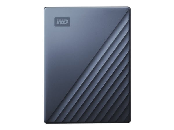WD My Passport Ultra WDBC3C0020BBL - Harddisk - kryptert - 2 TB - ekstern (bærbar) - USB 3.0 (USB-C kontakt) - 256-bit AES - blå