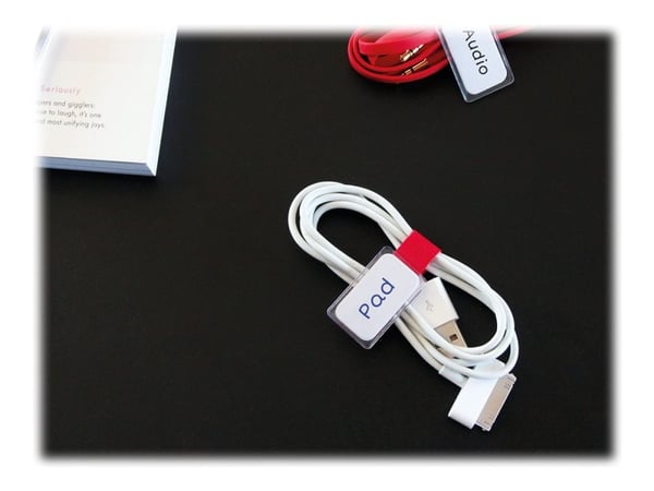 LTC MINI TAGS - Johdin/kaapelimerkki - 9 cm - sininen, keltainen, punainen (10 kpl:n pakkaus)