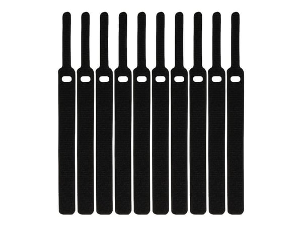 LTC BASIC STRAPS - Kabelsamlare - 17 cm - svart (paket om 10)