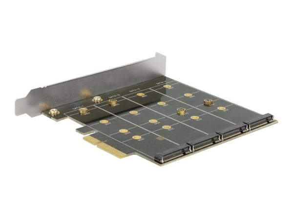 Delock - Lagringskontroller (RAID) - 4-kanals - M.2-kort - RAID RAID 0, 1, 10 - PCIe x4