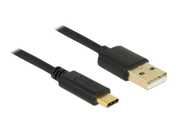 Delock - USB-kaapeli - USB-C (han) til USB (han) - USB 2.0 - 3 A - 3 m - lajiteltu