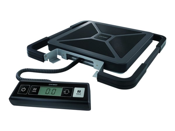 DYMO S50, Sähkökäyttöinen postivaaka, 50 kg, 500 g, musta, LCD, 30 cm