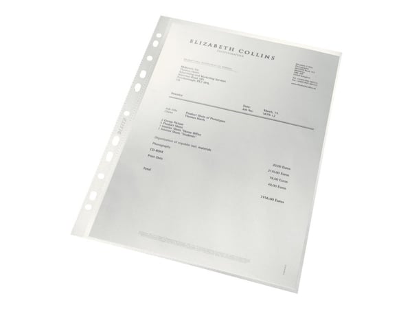 Leitz Recycle - L-formet mappe - for A4 (210 x 297 mm) - kapasitet: 25 ark - blank (en pakke 25) Leitz Recycle - L-formet mappe - for A4 (210 x 297 mm) - kapasitet: 25 ark - blank (en pakke 25)