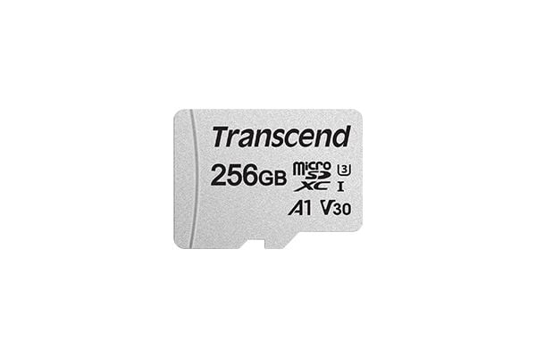 Transcend 300S - Flashminnekort (adapter inkludert) - 256 GB - A1 / Video Class V30 / UHS-I U3 / Class10 - microSDXC