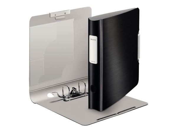 Leitz 180° Active Style - Ringpärm - ryggbredd: 65 mm - för A4 (210 x 297 mm) - kapacitet: 350 ark - svart satäng