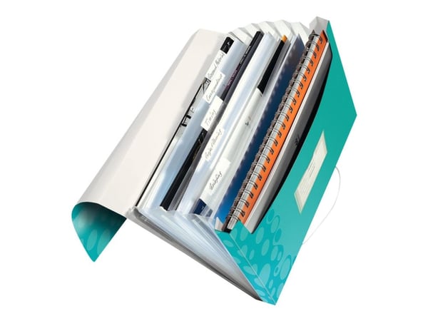Leitz WOW, Tavanomainen paperikansio, A4, Polypropeeni (PP), Turkoosi, 200 arkkia, 254 mm