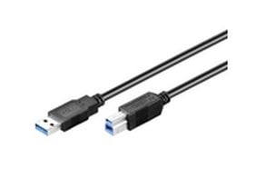 MicroConnect - USB-kaapeli - USB tyyppi B (uros) - USB tyyppi A (uros) - USB 3.0 - 2 m - musta